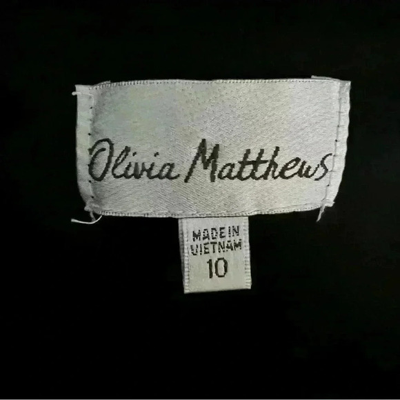 Olivia Mathews Sheer Layered Pleated Black Formal, Lined, Size 10 EUC - Picture 3 of 5